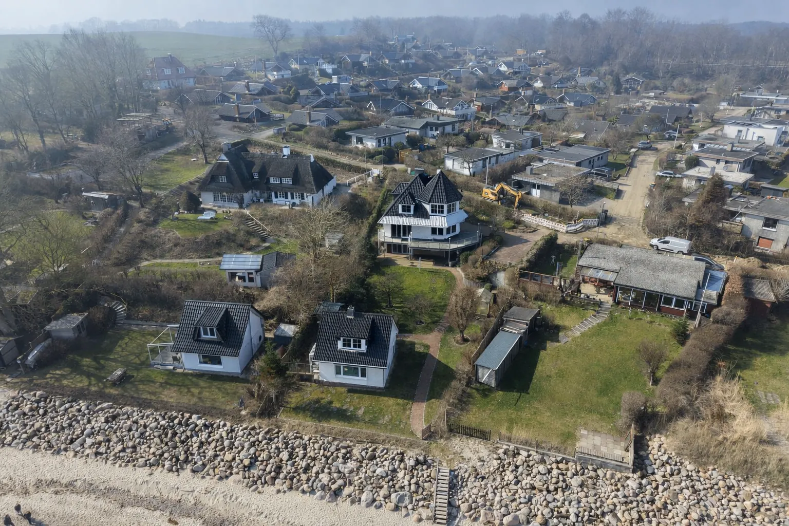 Luftbild der Bockholmwik mit Blick auf die Flensburger Förde — Anreise zur Villa Boreal