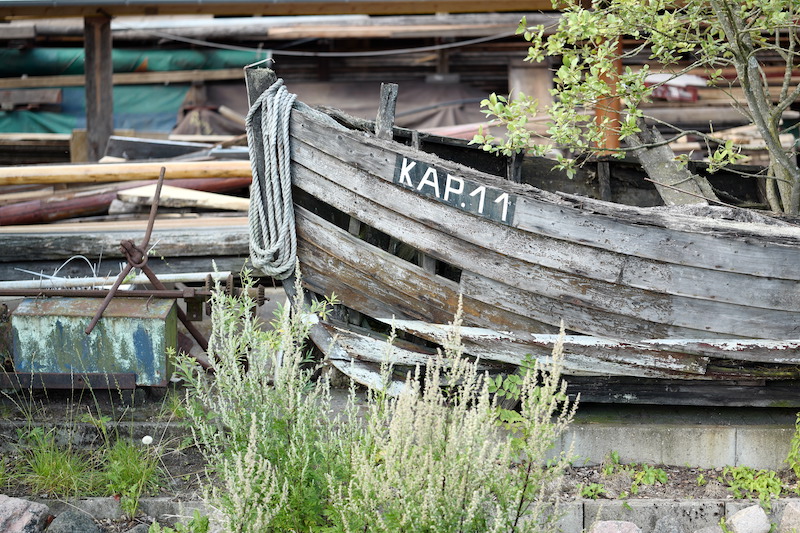 Historisches Holzboot KAP.11 in der Museumswerft Flensburg
